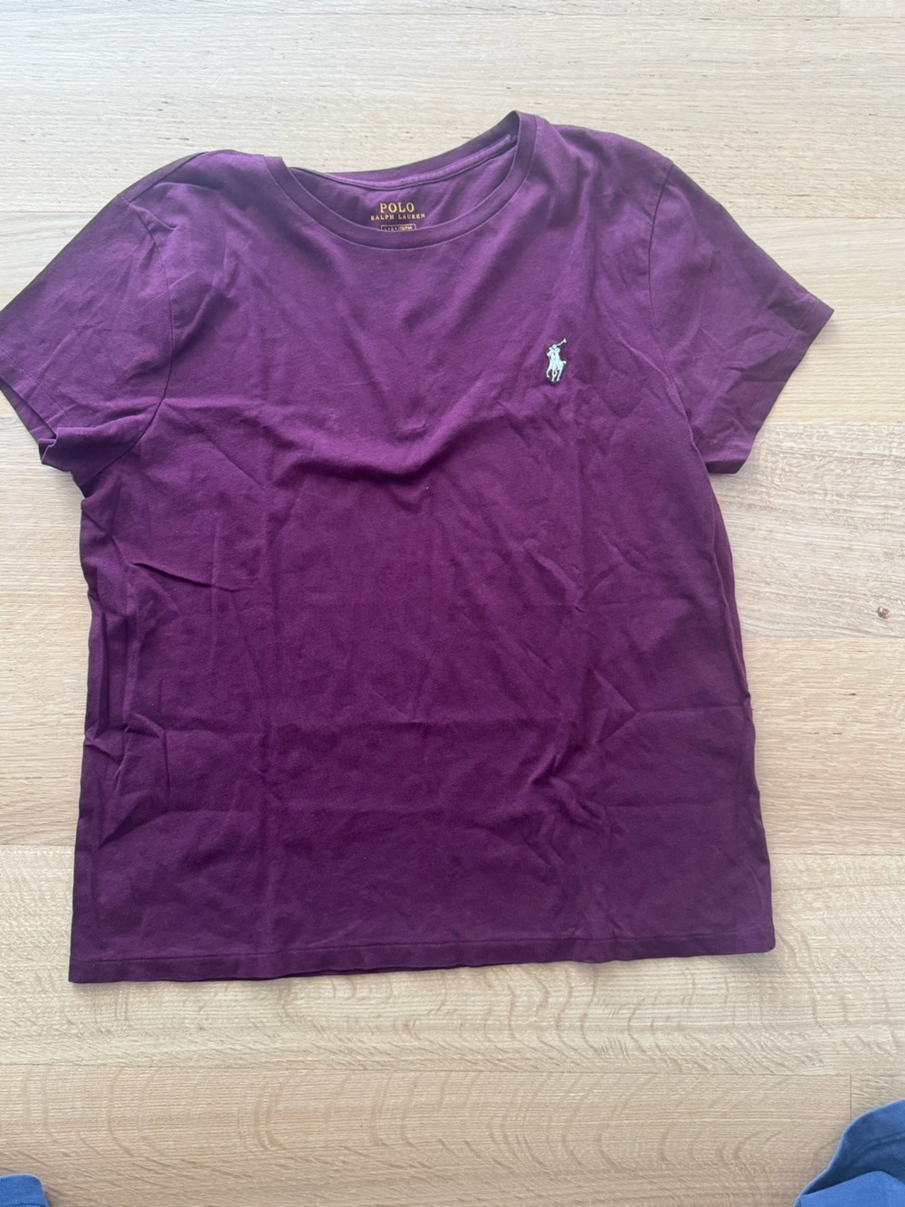 Ralph Lauren Plum Short-Sleeve Women's Tee. Fits like adult size S/M says kids L